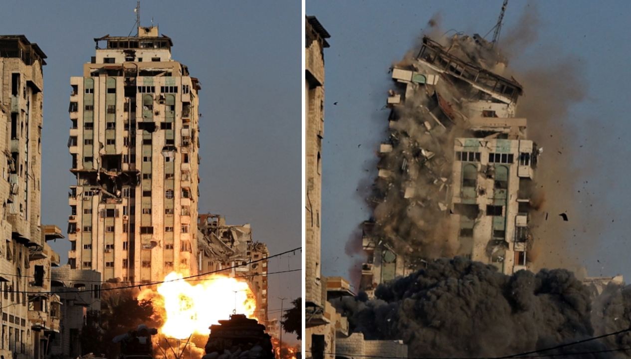 israil gazzede mekke adli cok katli binayi vurdu 7YQBj68C