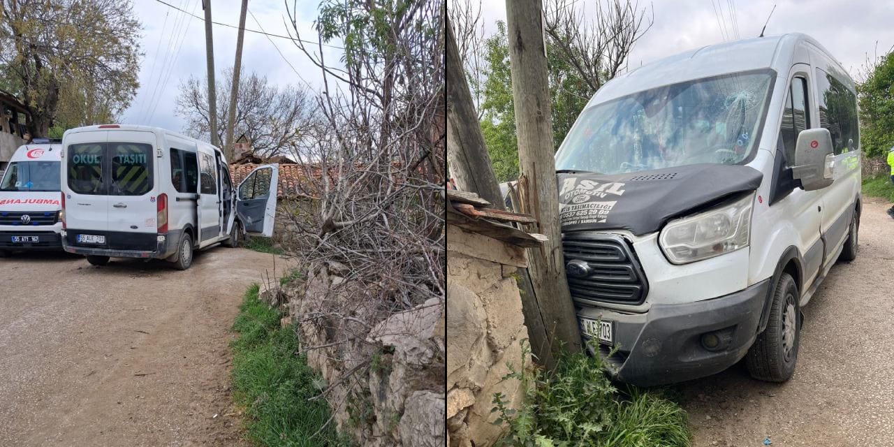 Okul Servisi Kaza Yaptı: 12 Öğrenci ve Şoför Hastaneye Kaldırıldı